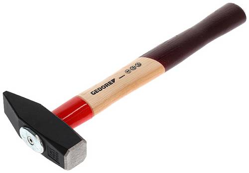 Schlosserhammer Rotband-Plus 1000g Stiel-L.360mm Hickory m.Stahlschutzhülse