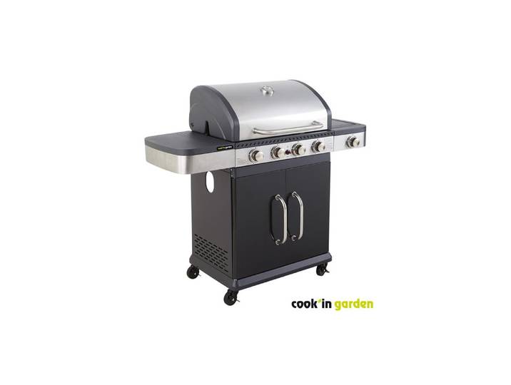 Cook'in Garden - Barbecue A Gaz Fidgi 4 - 4 Brûleurs + Side - Noir