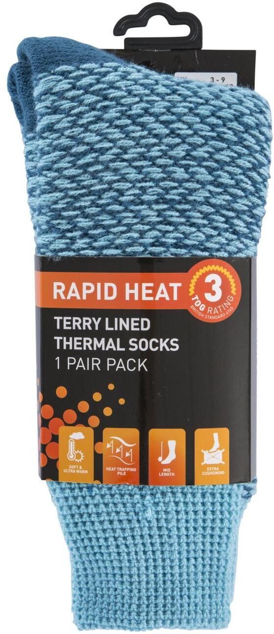 Trespass Thermski - Tog Rated Ultra Thick Terry Lined Sock  Nordic Stripe 3/9