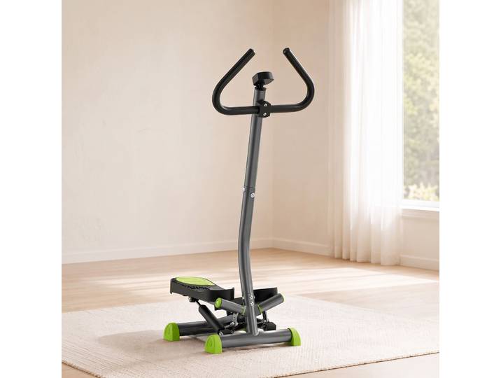 HOMCOM Stepper Fitness Résistance Réglable Acier Gris/Vert
