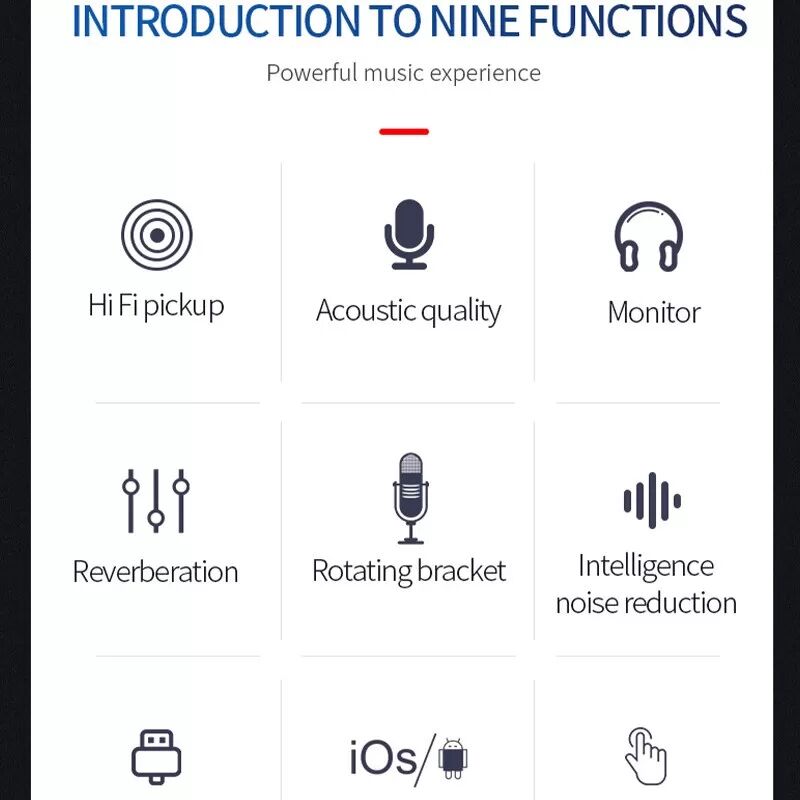 INF Kit Microphone Condensateur USB - Enregistrement Studio & Streaming avec Support, Compatible avec Ordinateurs