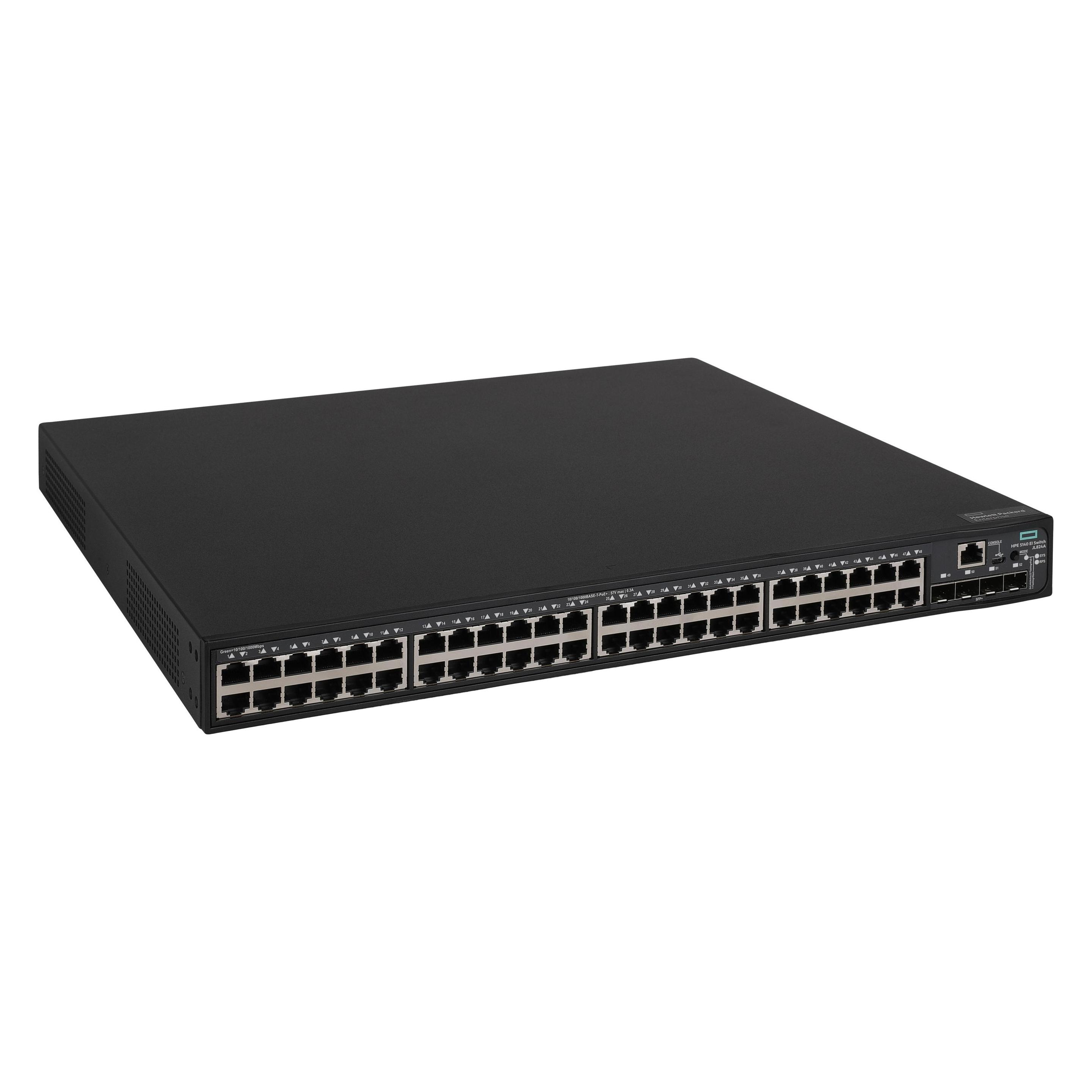 HPE E FlexNetwork 5140 EI Switch PoE+ 4 SFP+ Ports, w/o PSU (48 Ports) (JL824A)