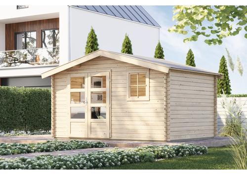 Gartenhaus Karibu Kasaan 5 inkl. Fußboden 407 x 320 cm natur