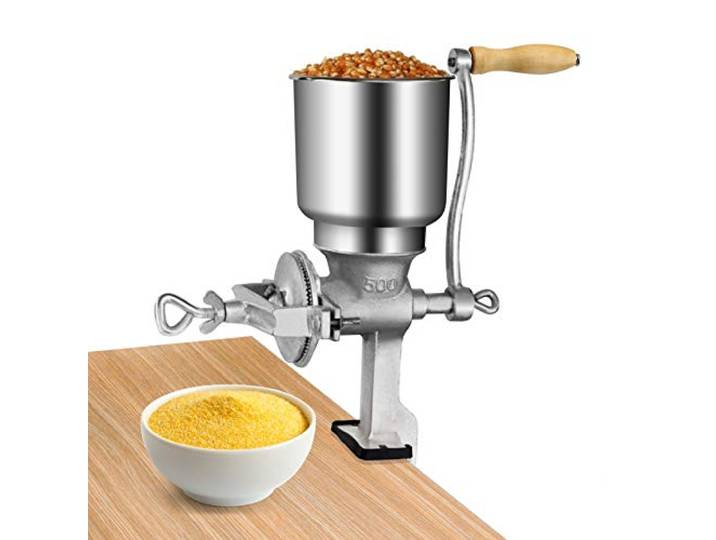 Getreidemühle Manuell, Handmühle Getreidequetsche Handgetreidemühle Grain Mill Kornmühle Manuelle Kaffeemühlen Getreide Handmühle Gusseisen mit Schraubzwinge für Kaffeebohnen Gewürze Getreide