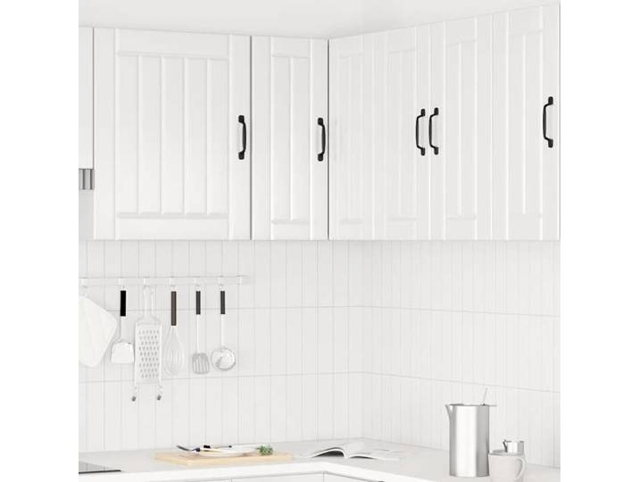 En Promotion Armoire murale d'angle de cuisine/Armoire Flottante - COCO - Placard de cuisine - Lucca blanc brillant 8043xsx41w