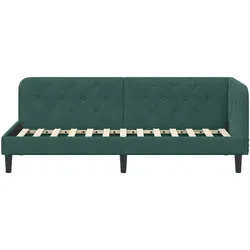 vidaXL Eckbettgestell Dunkelgrün 80 x 200 cm Samt