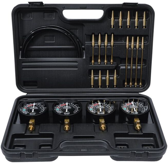 Kit testeur de synchronisation de carburateur avec 4 chronos de synchronisation 26 pièces BGS Do it yourself (962670)