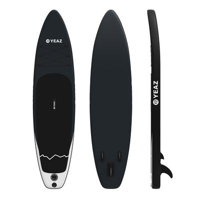 Inflatable SUP-Board YEAZ "SUP-Board mit Paddel, Pumpe und Rucksack NALU (EXOTRACE)", schwarz (jet schwarz), Wassersportboards