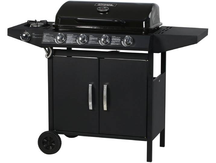 Barbecue gaz Festa 5 - 5 brûleurs dont 1 latéral - 12.9 Kw- Noir