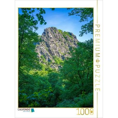 CALVENDO Puzzle Bodetal - Blick zur Roßtrappe | 1000 Teile Lege-Größe 64x48cm Foto-Puzzle für glückliche Stunden