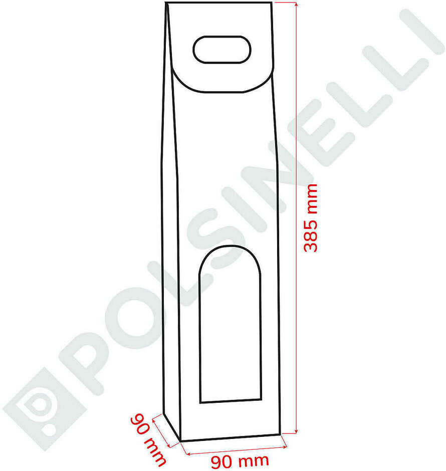 Polsinelli Coffret bordeaux pour 1 bouteille (10 pcs)