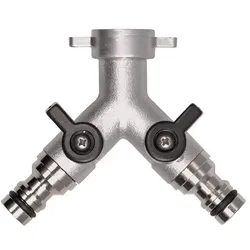 Geka, Schlauchanschluss + Schlauchverbinder, Zweiwegeventil plus Messing vernickeltIG 3/4 ′′ (24.66 mm)