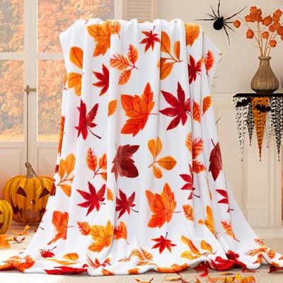 Shop Station Cozy Fall Throw Blanket Soft Pumpkin Throw Blanket For Halloween & Autumn Home Decor a 27.56 39.37 In