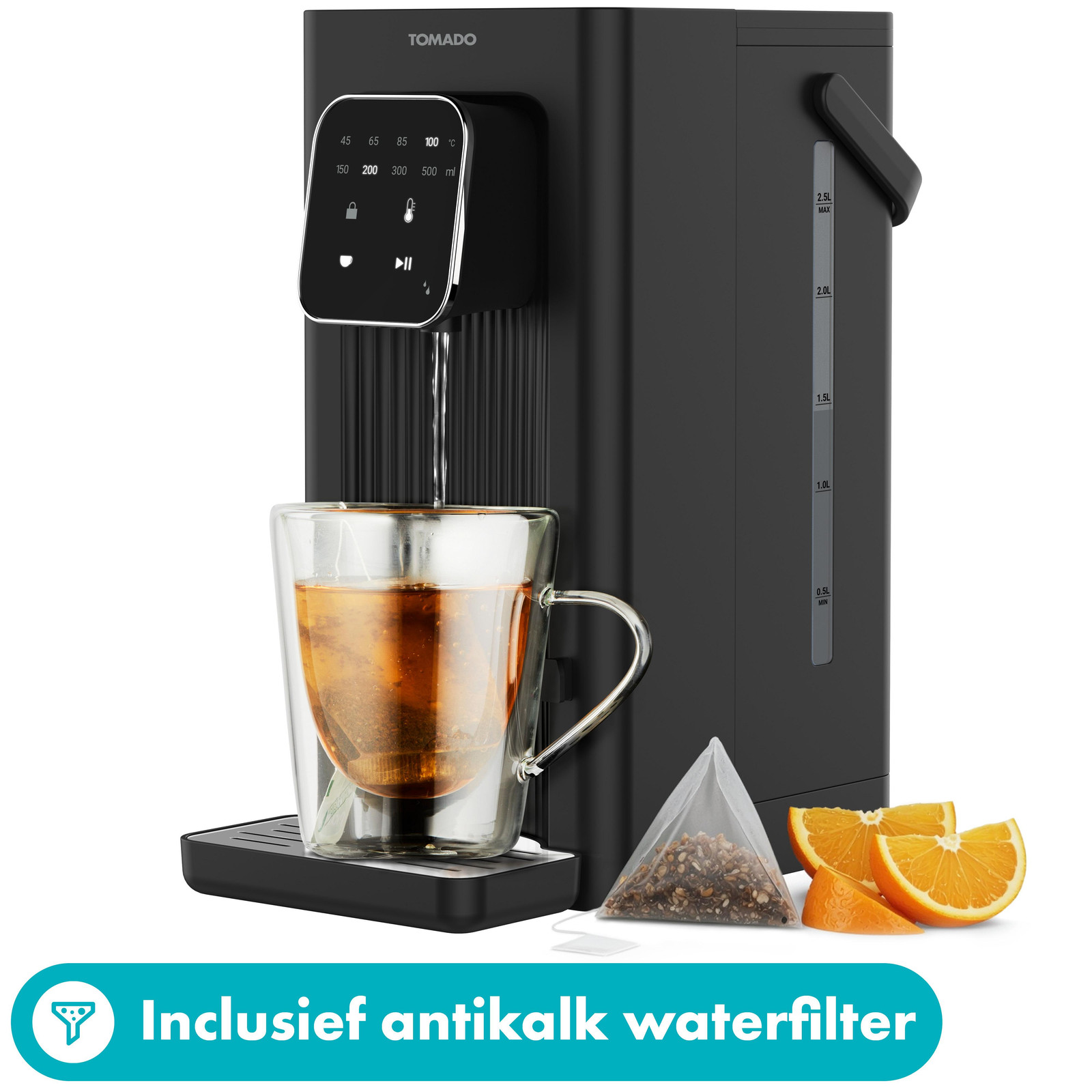 Tomado TWD2503B Heetwaterdispenser - 2,5 liter - Zwart