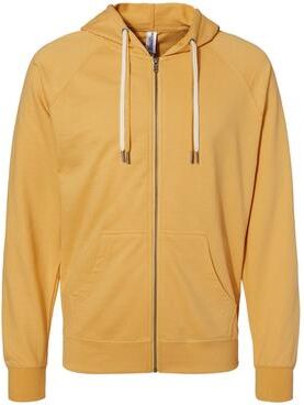 Independent Trading Co. SS1000Z Loopback Terry Zip Hoodie in Harvest Gold size XS   Cotton/Polyester Blend