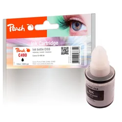 Peach Tintenbehälter pigm. schwarz kompatible zu Canon GI-490BK, 0663C001