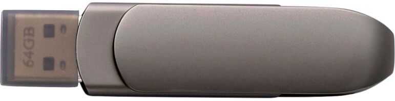 Clé USB 3.0 Twist Personnalisée 64 Go - Harlow gun métal