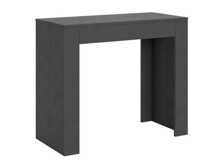Console extensible effet bois anthracite 90x42/198 cm
