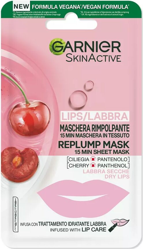 Garnier - Lippentuchmaske mit Kirsche & PanthenolSkinActive Lippentuchmaske Cherry, Gar Lip Mask Cherry Sa5gr 540, 5 g