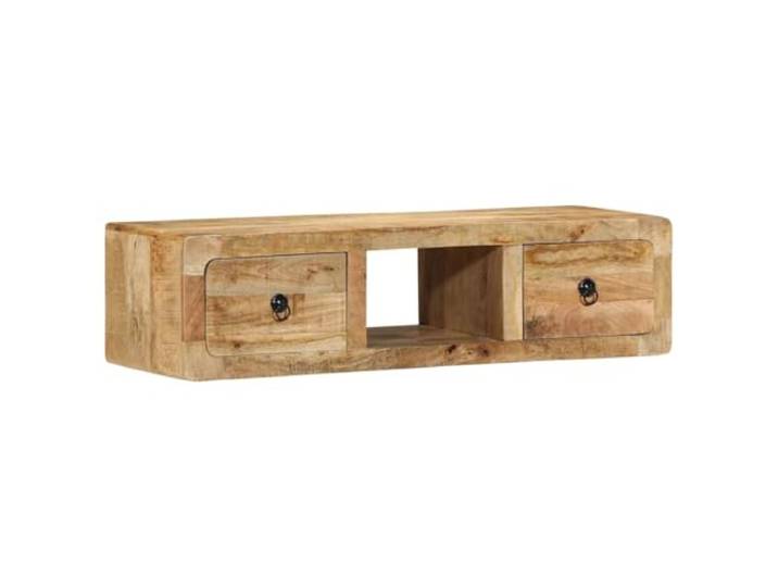 Helloshop26 TV-Möbel, platzsparend, 100 x 32 x 25 cm, praktische Aufbewahrung, moderner Stil, massives Mangoholz, unbehandelt, 02_0058066