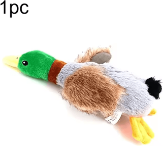 Uplift Curations Plush Squeaky Dog Toy Cute Duck With Rope For Chewing And Tooth Cleaning Pet Accessories foot 1pc