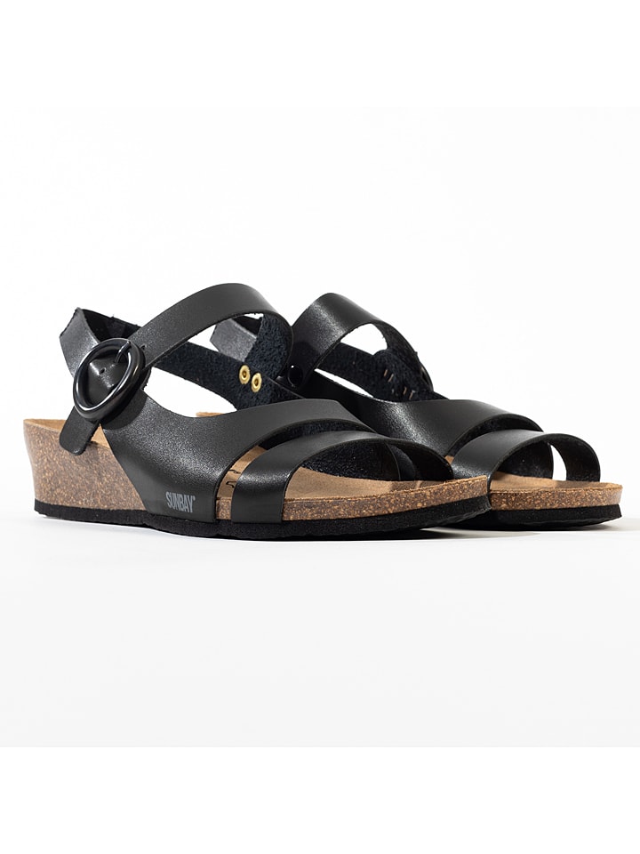 Sunbay Keilsandaletten "Angela" in Schwarz - 41