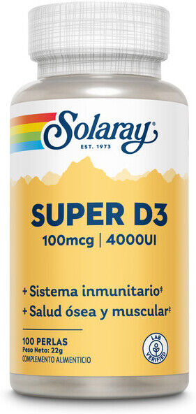 Solaray Super D3 4000 IU 100 Pearls
