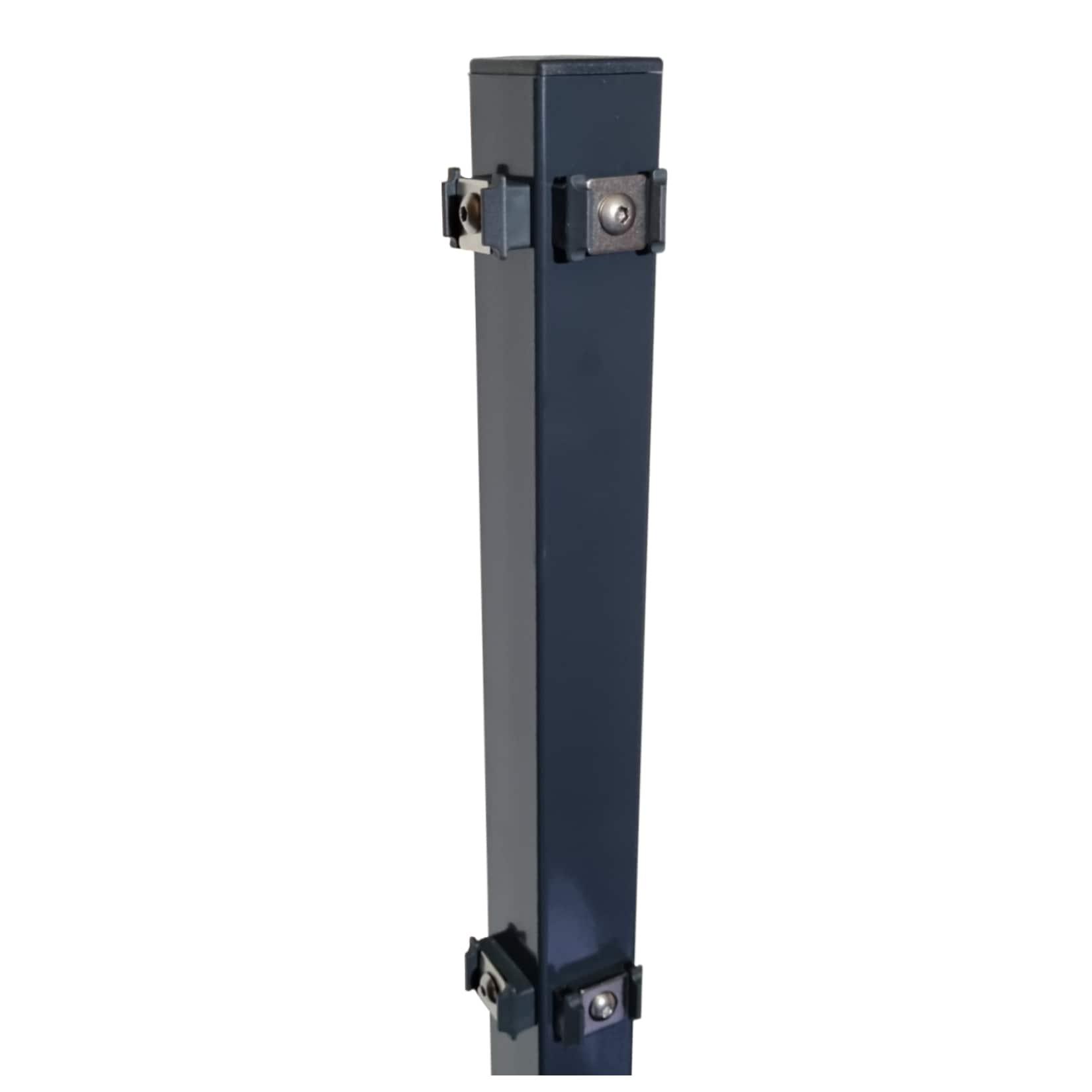 Fa-Bausysteme Eckzaunpfosten Anthrazit Klemmplättchen Höhe: 1030 mm