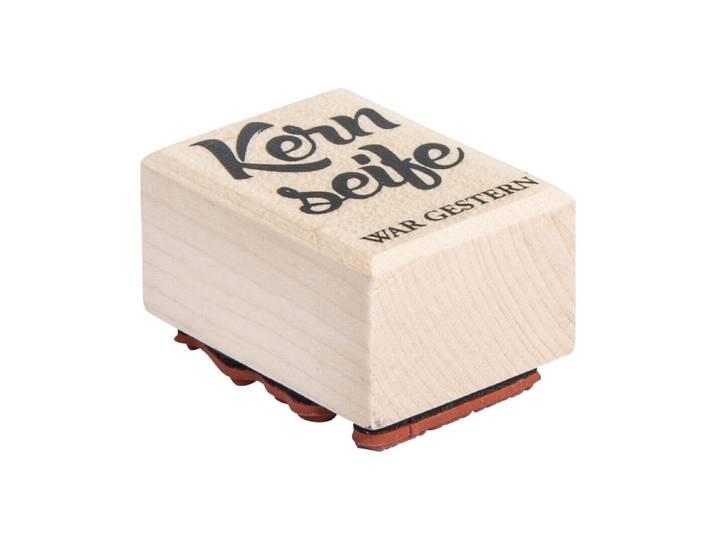 Stempel Kernseife war gestern , 3x4cm