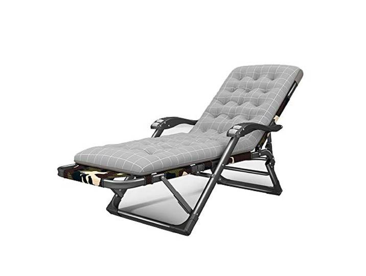 SDGBCXD Klappstuhl, Klappbare, tragbare Chaiselongue mit abnehmbarem, weichem Kissen(Camouflage 02,with B Mattress)