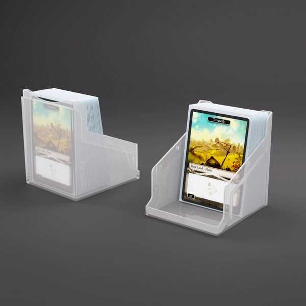 Gamegenic Bastion 100+ XL: White - Protective Deck Box for Double-Sleeved Trading Cards, Holds 100+ Cards, Secure Click-Lock Mechanism