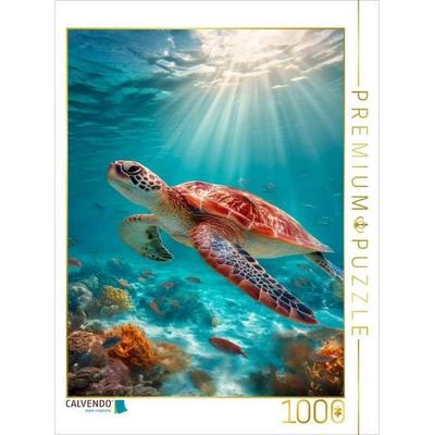 CALVENDO Puzzle Meeresschildkröte im Korallenriff | 1000 Teile Lege-Größe 64 × 48 cm Foto-Puzzle für glückliche Stunden, von , Calvendo Puzzle