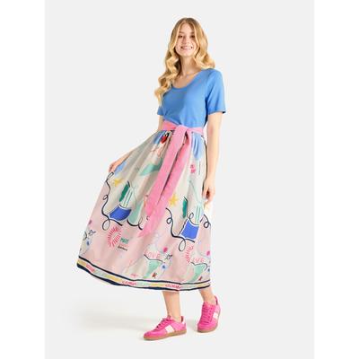 Sommerkleid LIEBLINGSSTÜCK "RabieL", Damen, Gr. 38, EURO-Größen, bunt (424p3, blau bell), 100% Baumwolle, Kleider Sommerkleid, aus 100% Baumwolle