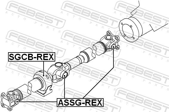 Febest Lagerung, Gelenkwelle Sgcb-Rex Für Ssangyong