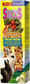 Kiki Sticks Vegetais Coelhos Anões 8 uds x 2 uds