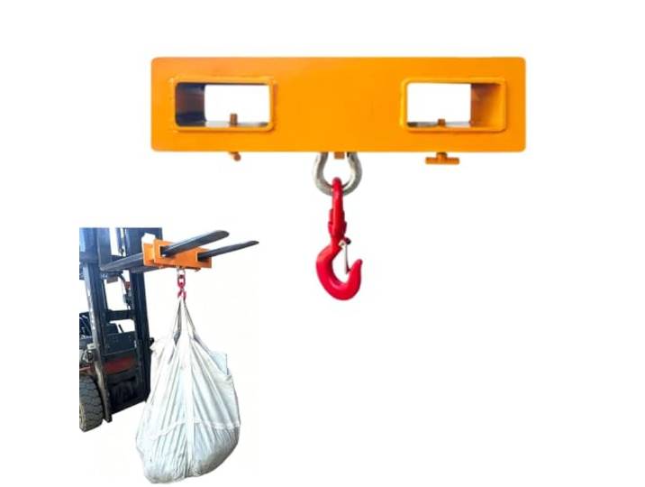 Gabelstapler-Mobilkran, Gittermast-Ausleger mit 360° drehbarem Haken Robuster Gabelstapler-Verlängerungsanbau für das Heben schwerer Lasten, aus verstärktem Stahl(2000kg)
