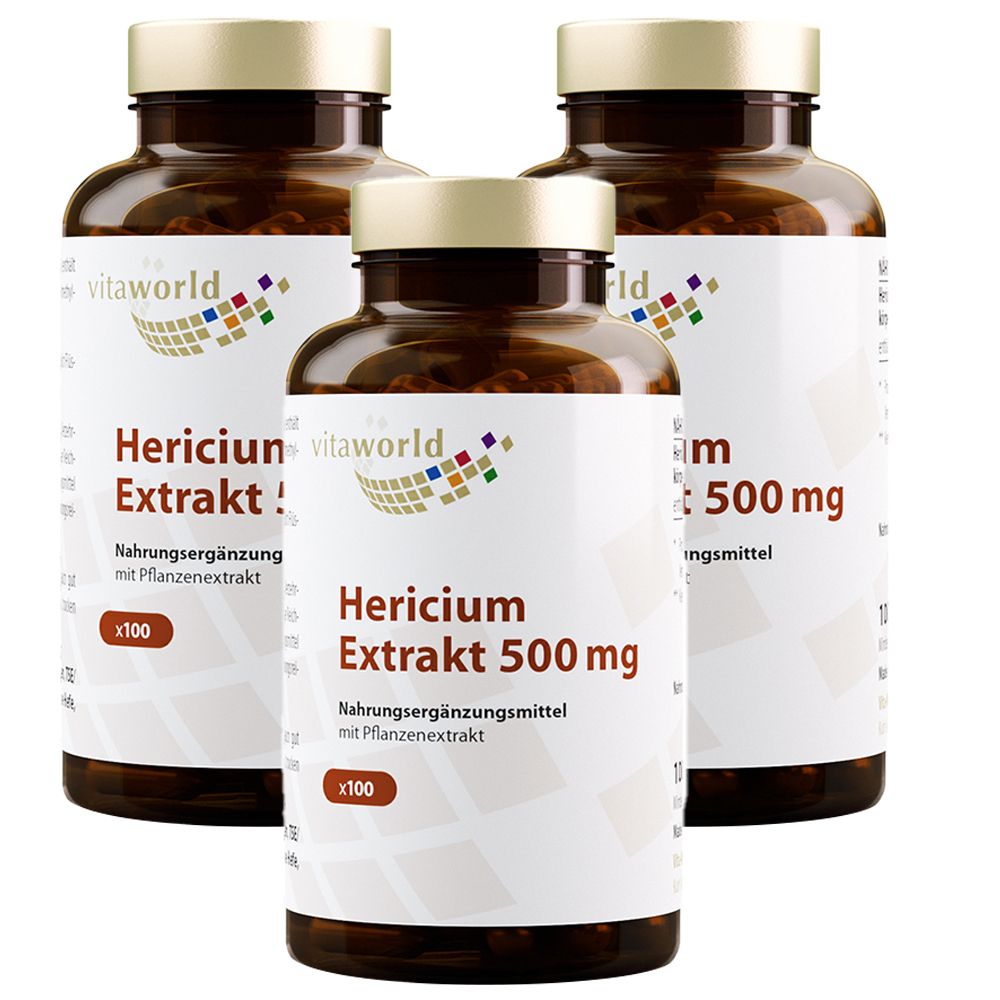 Hericium Extrakt 500 mg Kapseln x3 3x100 St