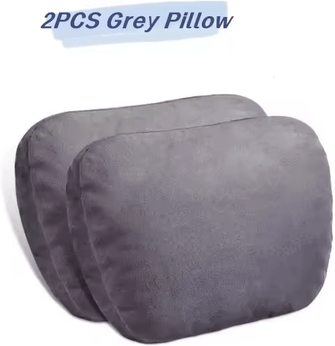 Inspire Curations ErgoComfort Memory Foam Car Neck Support Pillow 2pc Grey Pillow