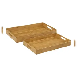 FIVE - 2er Set Bambus-Serviertabletts