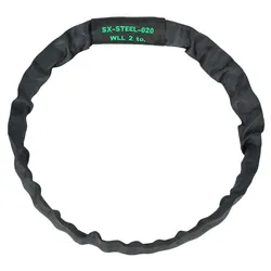 SAFETEX Rundschlingen SX-STEEL mit STAHLSEIL-Einlage, 2,0 m, 2 t, BLACKLINE