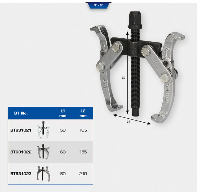 Brilliant Tools Extracteur universel à deux griffes, 6