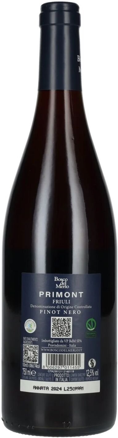 Bosco del Merlo PRIMONT Pinot Nero Friuli DOC 2024 12,5% Vol. 0,75l