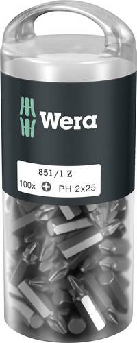 Wera 851/1 Z (100xPH2/25) DIY Box Recess-Bits 851/1 Z DIY 100 SiS Kreuzschlitz-Bit Antrieb: 1/4" (6.3 mm) Abtrieb: Kreuzschlitz