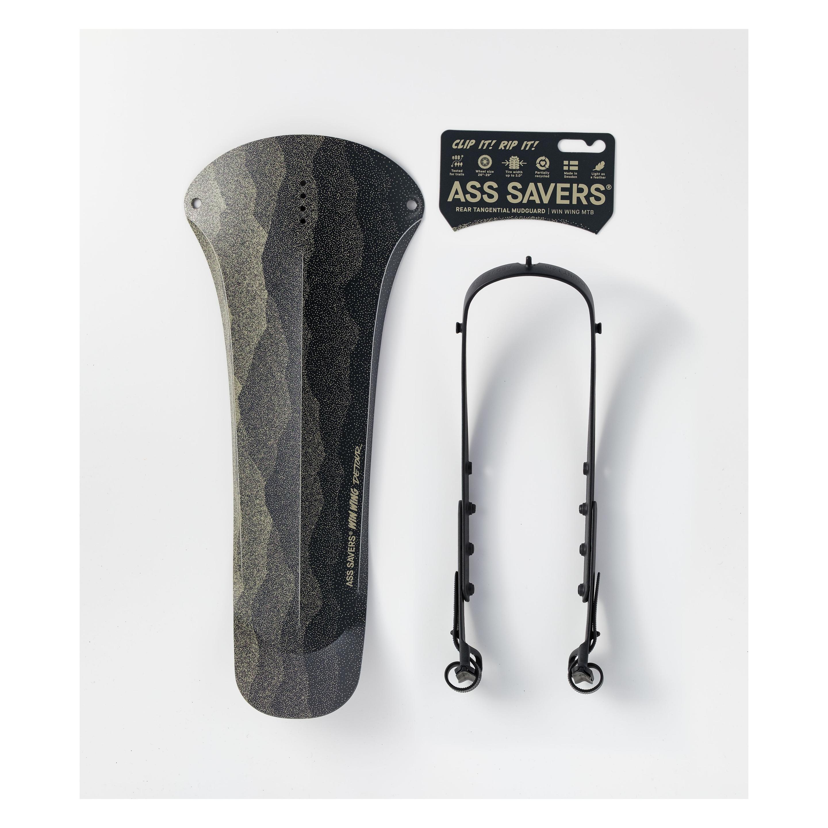 Ass Savers WMS-1 Win Wing MTB, Spritzschutz HR, detour (Schutzblech hinten) (WMS-1-GRV)