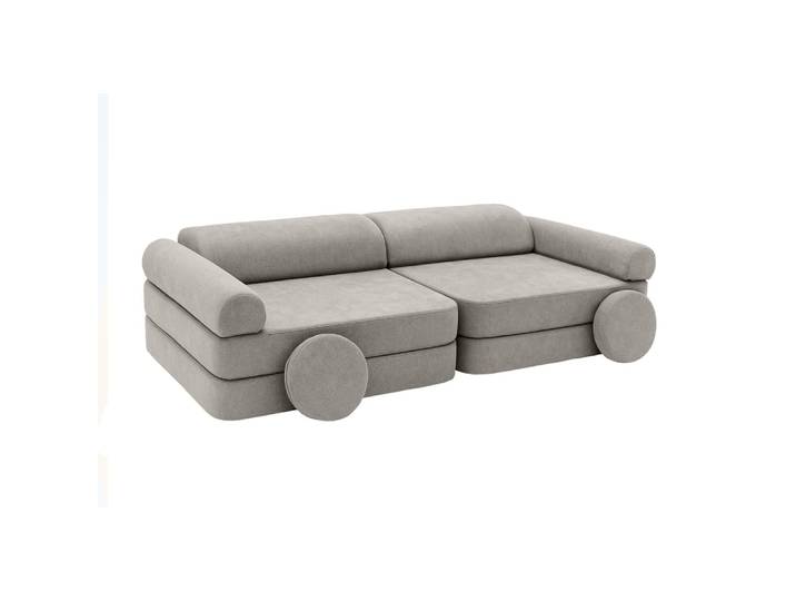 Canapé modulable enfant en mousse gris