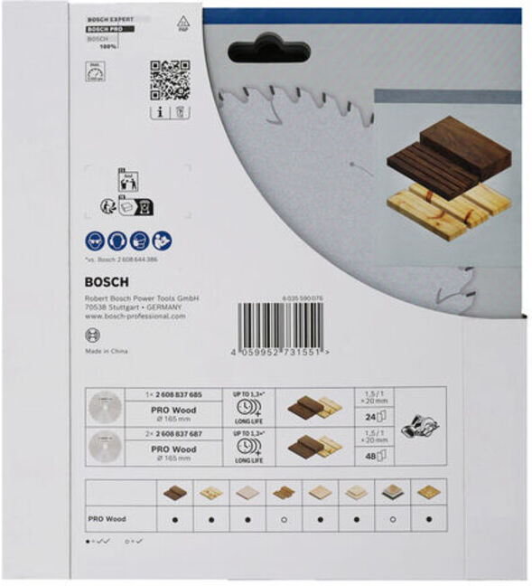 BOSCH Promo Pack de 3, 165 mm CL Pro Wood (2608644730)