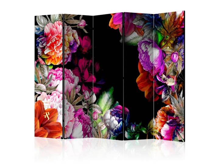 Paravent Warm Tones of Summer Multicolor/Schwarz