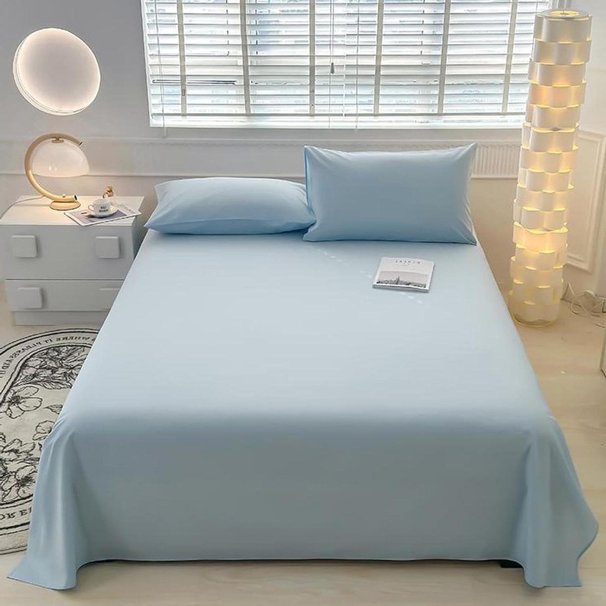 Ademend katoen bedlaken - Plat laken - Effen - 200 x 230 cm