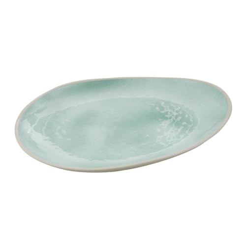 APS Bord Cala Serveerplate van Melamine in Groen/Grijs, B: 33,5 cm, D: 26 cm
