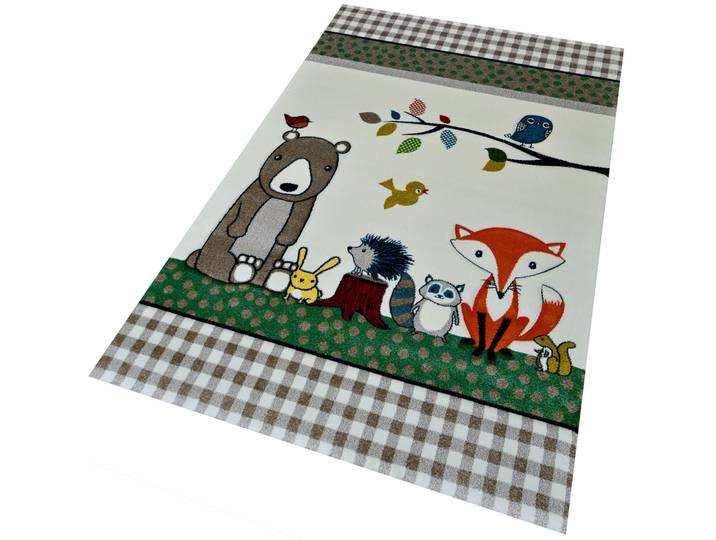 Kinderteppich MERINOS Diamond Kids 485 Gr. 4, beige (creme), B:160cm H:13mm L:230cm, Kunstfaser, Teppiche, Kinderteppich